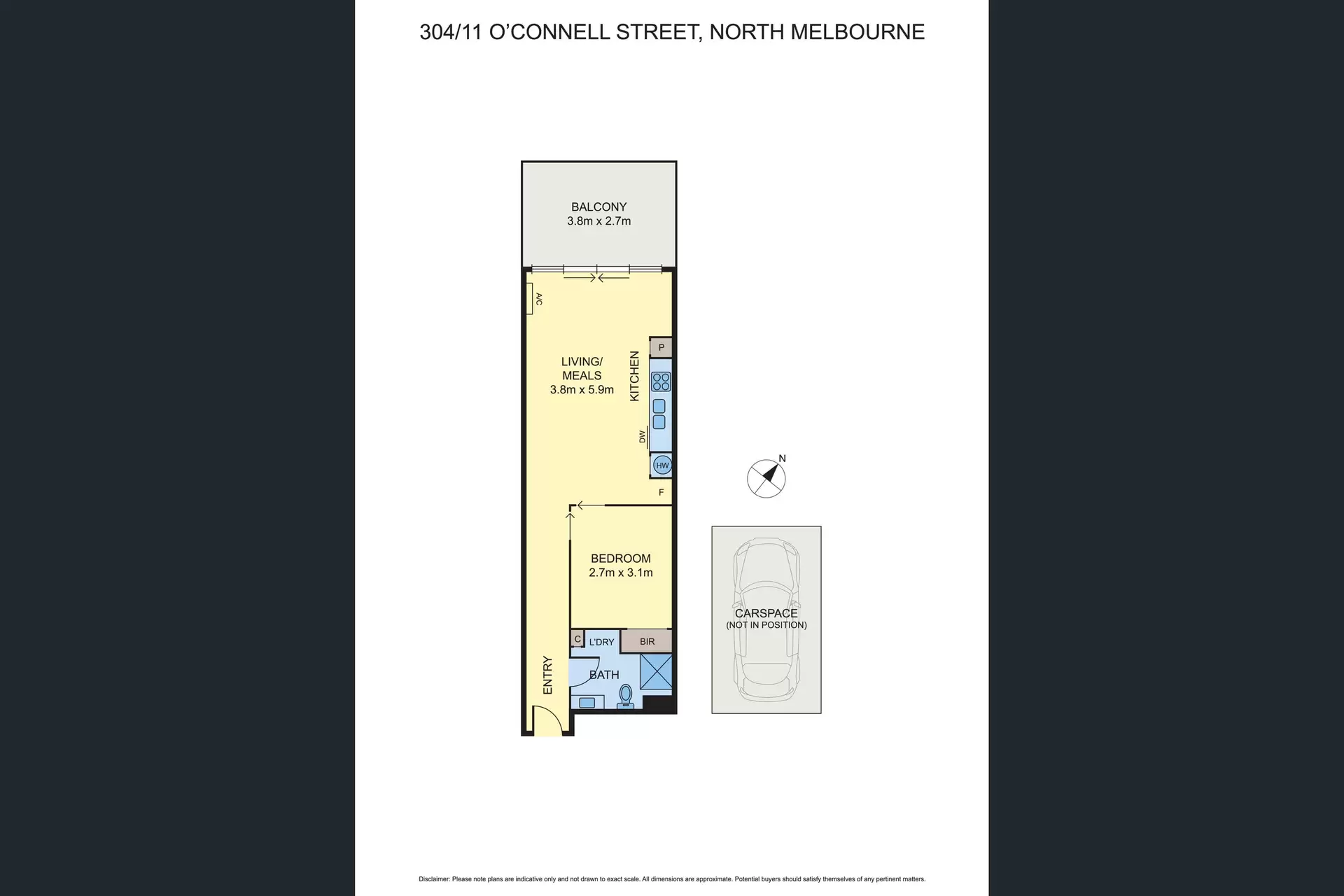 304/11 O'Connell Street, North Melbourne Leased by Harcourts Melbourne City - image 1